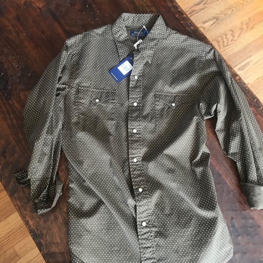 Ralph Lauren Men’s Casual Western Shirt M NWT